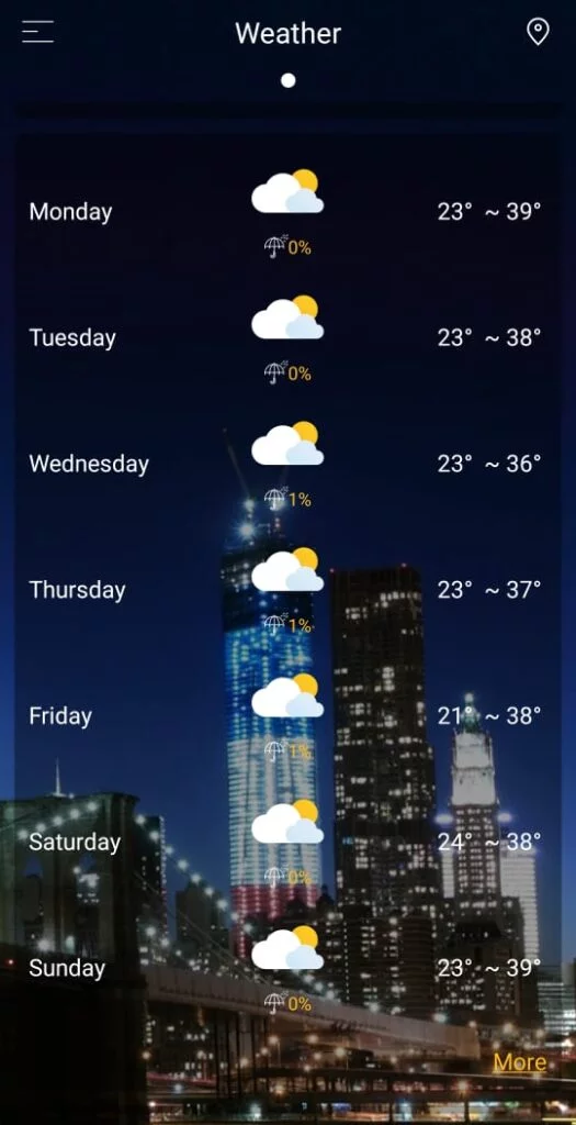 Weather App Screenshot