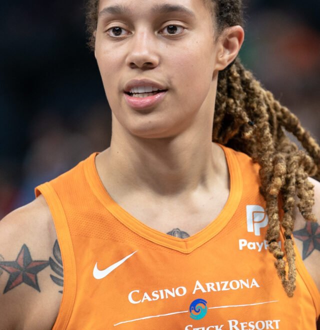 WNBA star Brittney Griner is seen at court, but Russia extends her detention again