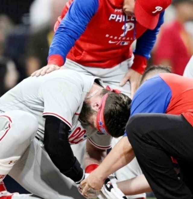 Bryce Harper suffered a fractured thumb indefinitely