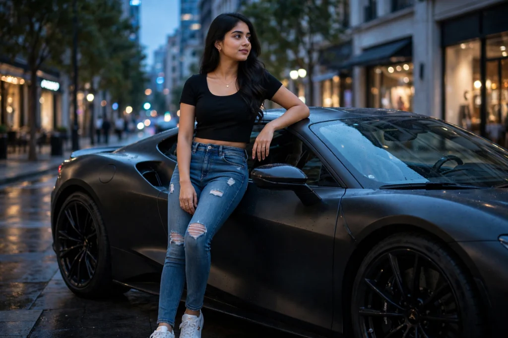 Chatgpt birthday prompts for girls Black Luxury Car Photoshoot AI Prompt