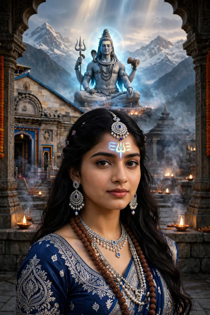 Lord Shiva Prompt for Girl Girl As Shiva Bhakt During Mahashivratri ai prompt