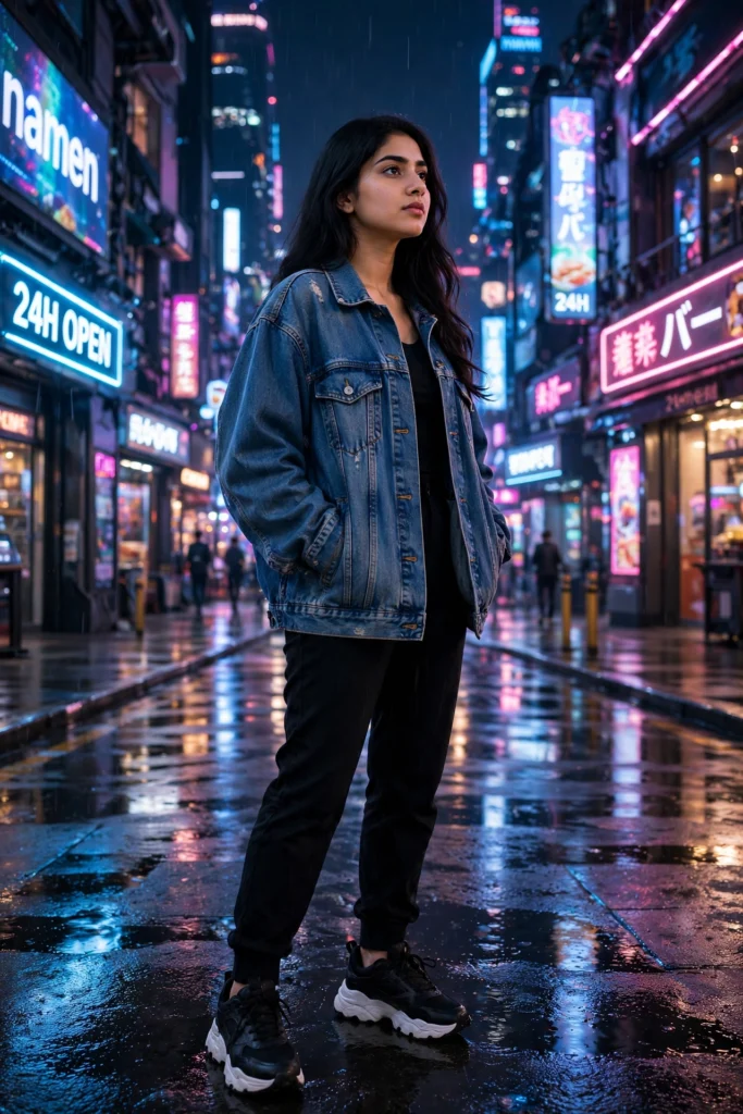 Chatgpt birthday prompts for girls Night City Neon Portrait Ai prompt