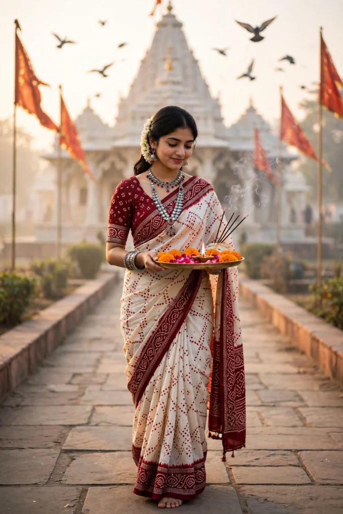 Temple Prompt for Girl Pushkar Brahma Temple – Walking with Prayer Thali