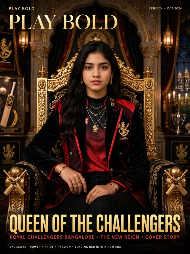 Lord Shiva Prompt for Girl RCB Queen Royal Look ai prompt