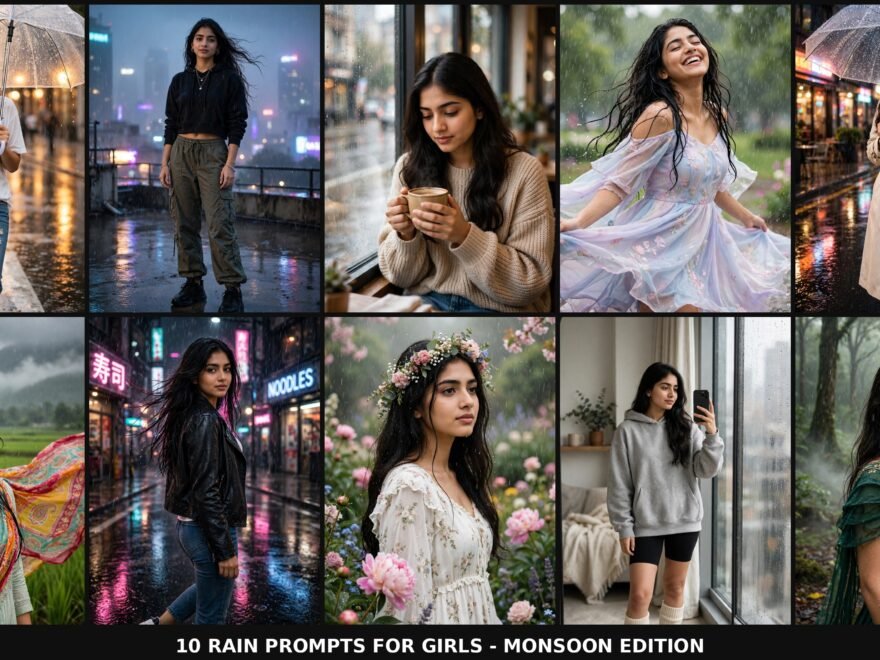 Rain Prompt for Girls Instagram 10 Best Rain Prompt for Girls Instagram (2026) – Viral AI Photo Prompts