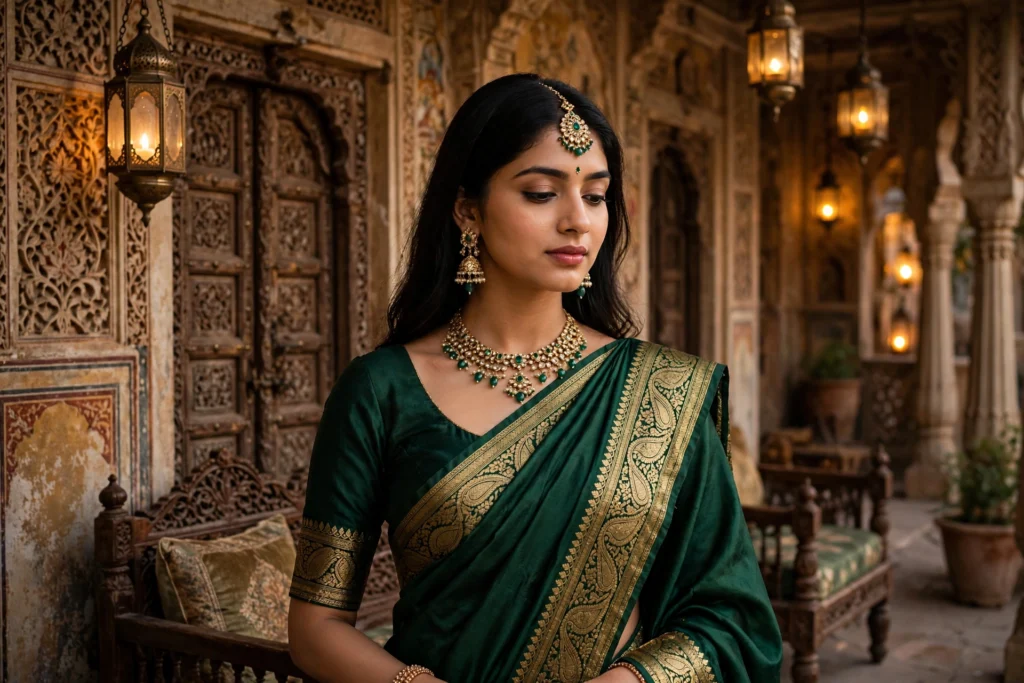 Rain Prompt for Girls Instagram Royal Heritage Haveli Portrait ai prompt