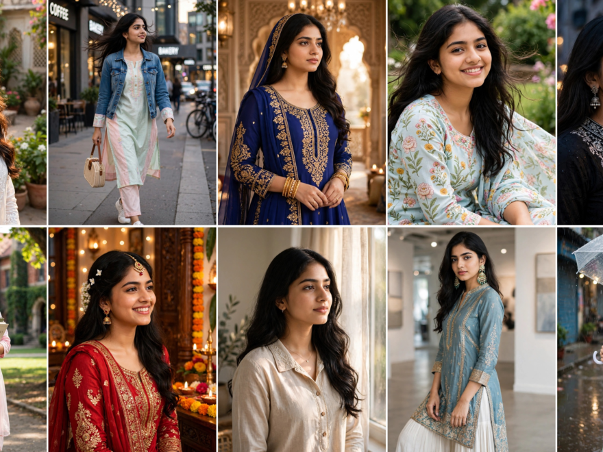 Bold Saree Prompt for Girls Trending Kurti Prompts for Girls: Create Stunning AI Fashion Images with These Viral Kurti Ideas