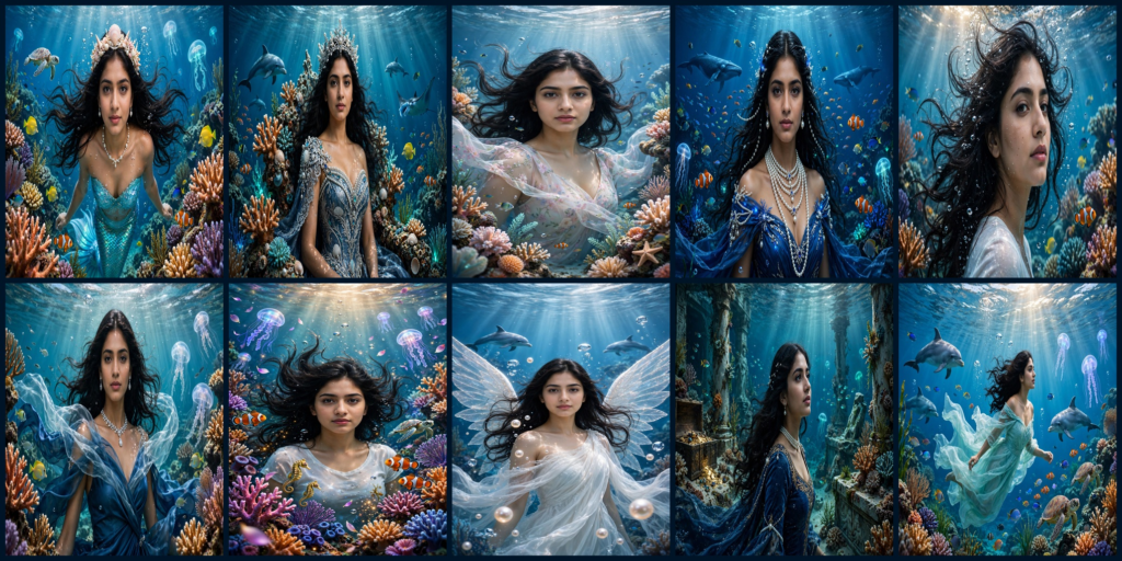 Swimming Pool Photoshoot Prompts for Gemini Girl Underwater Prompt for Girls