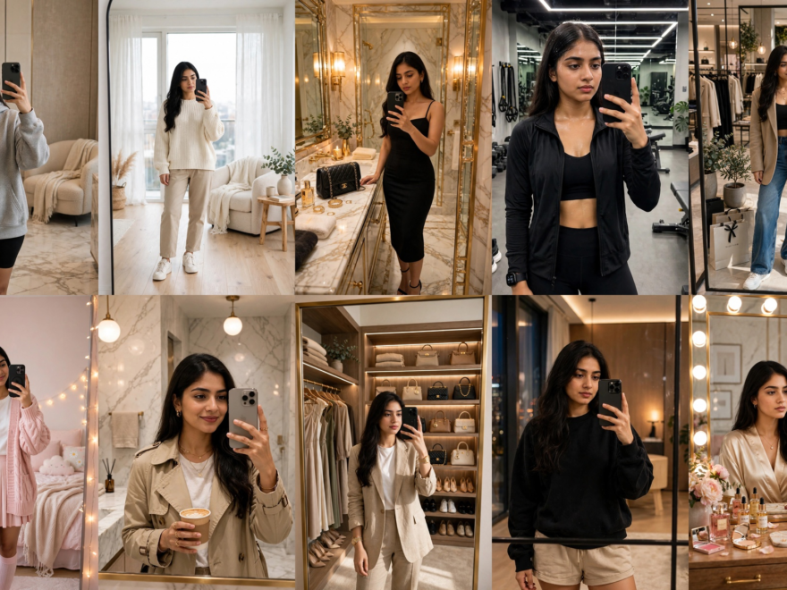 Mirror Selfie Prompt Gemini for Girls Mirror Selfie Prompt Gemini for Girls β 10 Best AI Prompts to Create Stunning Selfies