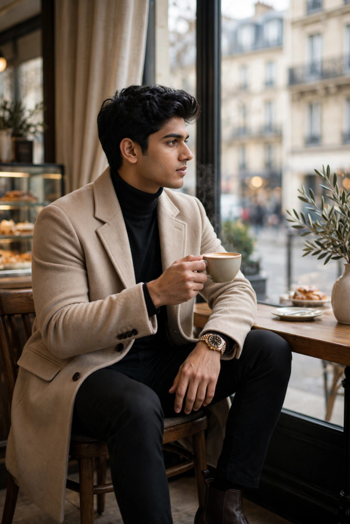 Gemini Bike Prompt for Girls Coffee Shop Gentleman ai prompt