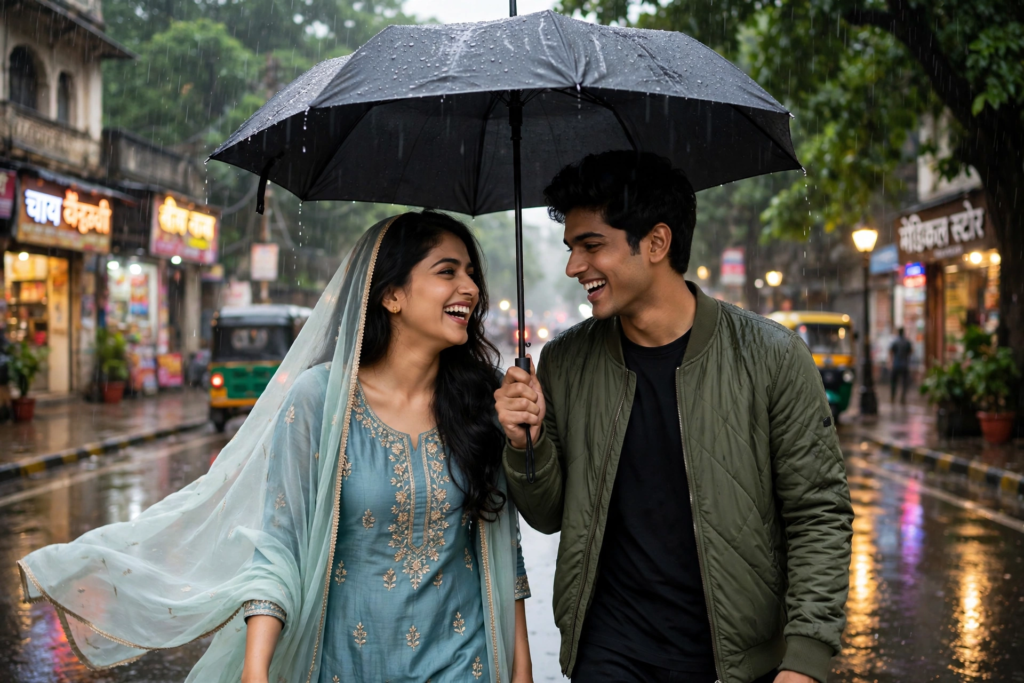 Couple Eyes Prompt ChatGPT Rainy Monsoon Couple Romance ai prompt