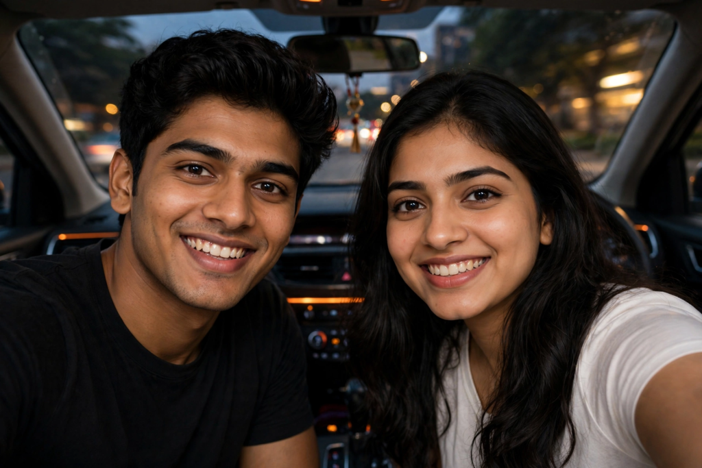 Couple Eyes Prompt ChatGPT Car Ride Couple Eyes Selfie ai prompt