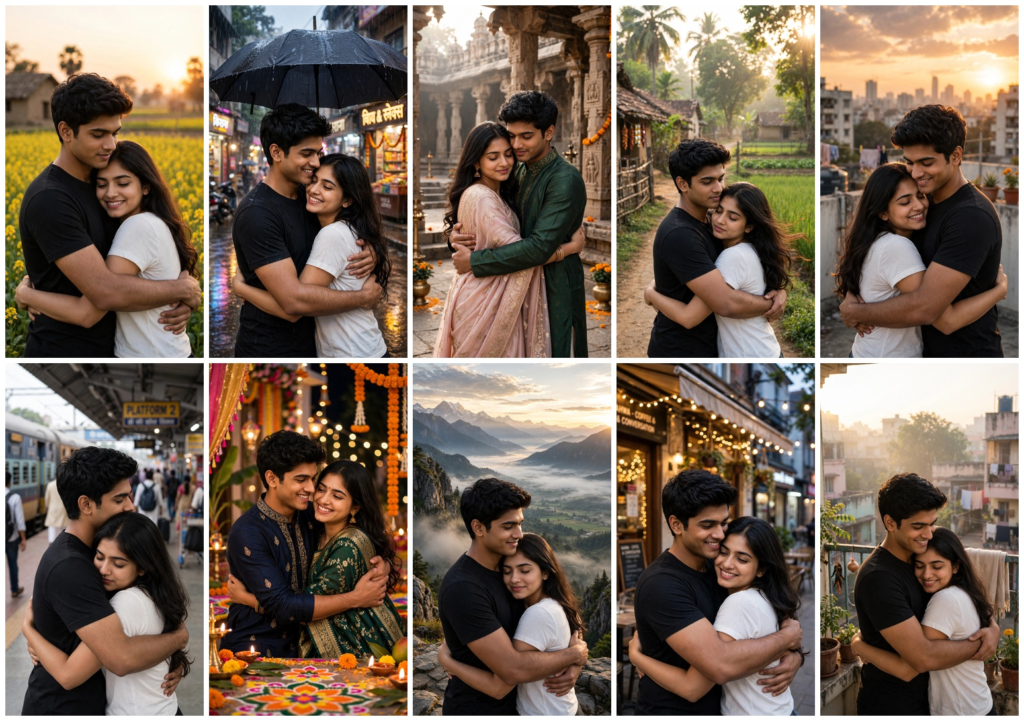 Couple Kissing Prompts for Gemini AI Couple Hug Prompt for Gemini AI