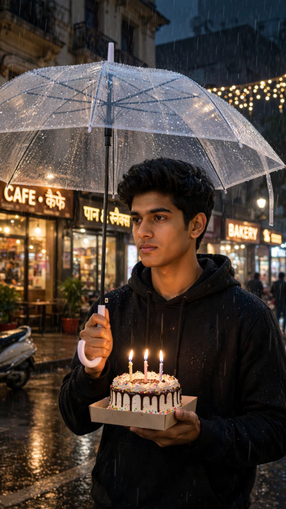 Couple Black Dress Prompt Rainy Birthday Mood ai prompt