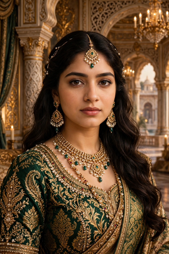 South Indian girl look prompt ChatGPT Royal Traditional Look ai prompt