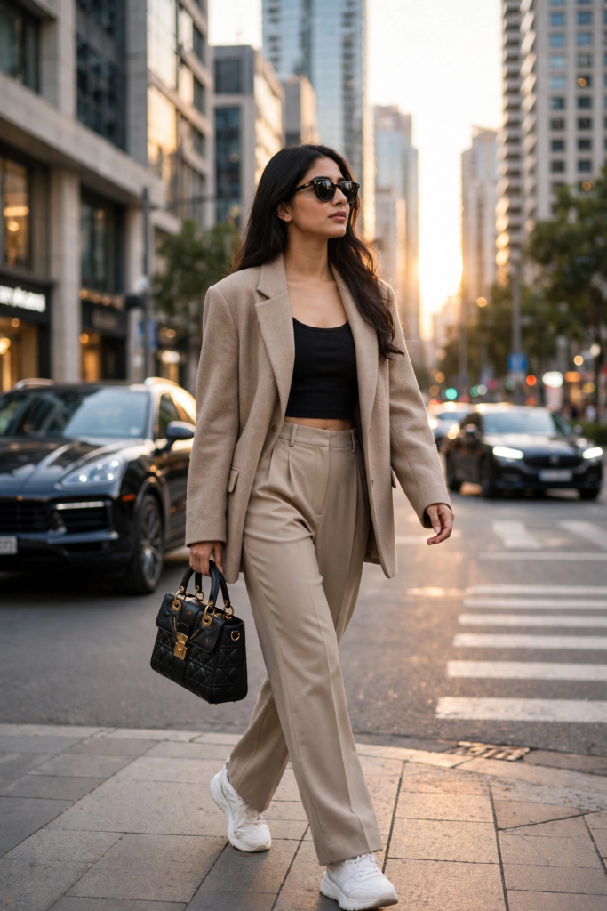 South Indian girl look prompt ChatGPT Luxury Street Fashion Girl ai prompt