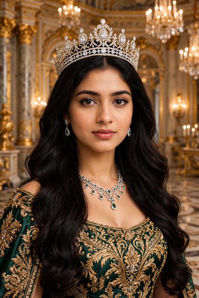 South Indian girl look prompt ChatGPT Royal Princess Portrait ai prompt