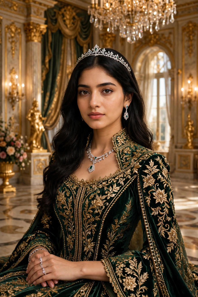 South Indian girl look prompt ChatGPT Royal Palace Princess ai prompt