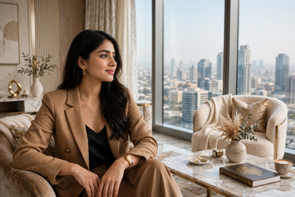 South Indian girl look prompt ChatGPT Luxury Hotel Influencer ai prompt