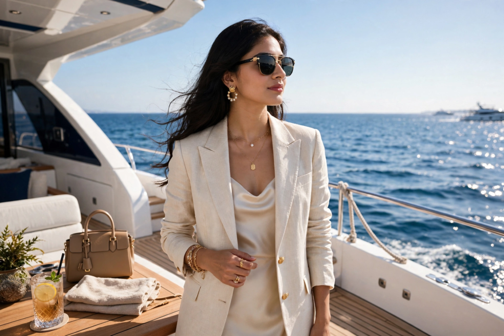 South Indian girl look prompt ChatGPT Yacht Luxury Girl ai prompt