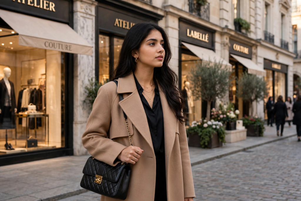 South Indian girl look prompt ChatGPT Luxury Shopping Fashion Girl ai prompt