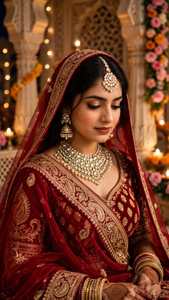 Gemini AI photo prompt copy paste trending boy Traditional red Indian bridal look created with Gemini AI