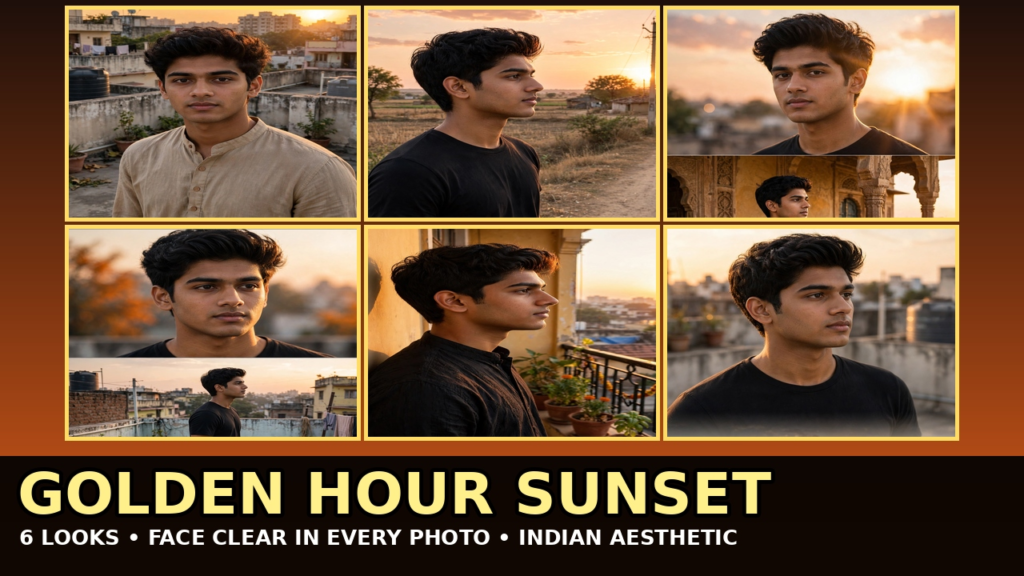 Gemini AI photo prompt copy paste trending boy sunset photo prompts Gemini