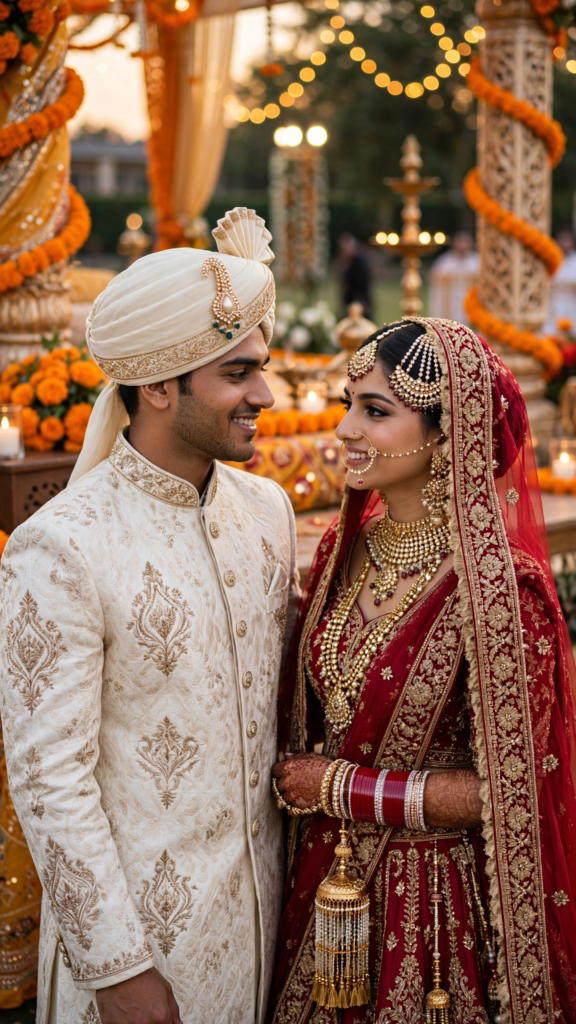 Punjabi Couple Prompt for Gemini AI Punjabi Wedding Portrait ai prompt
