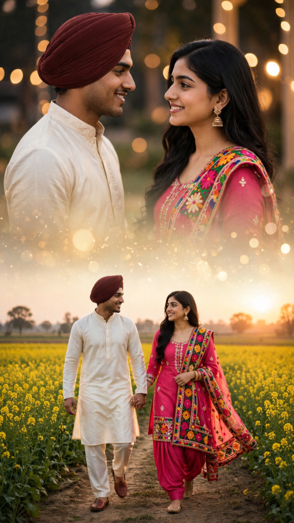 Punjabi Couple Prompt for Gemini AI Punjabi Love Story ai prompt