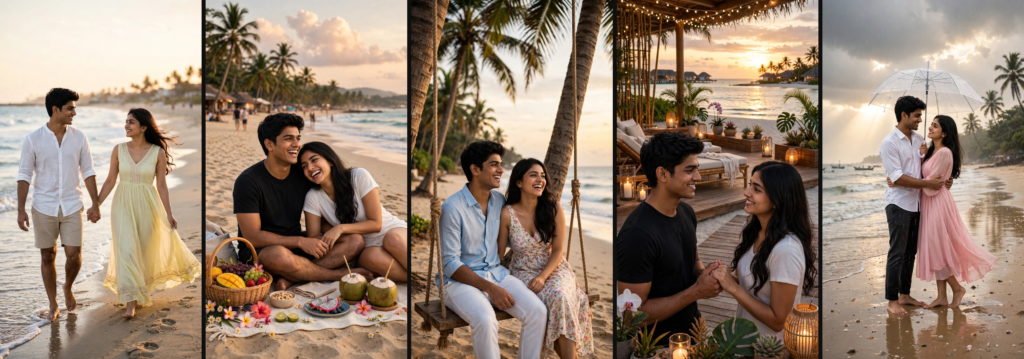 Punjabi Couple Prompt for Gemini AI Beach Couple AI Prompt