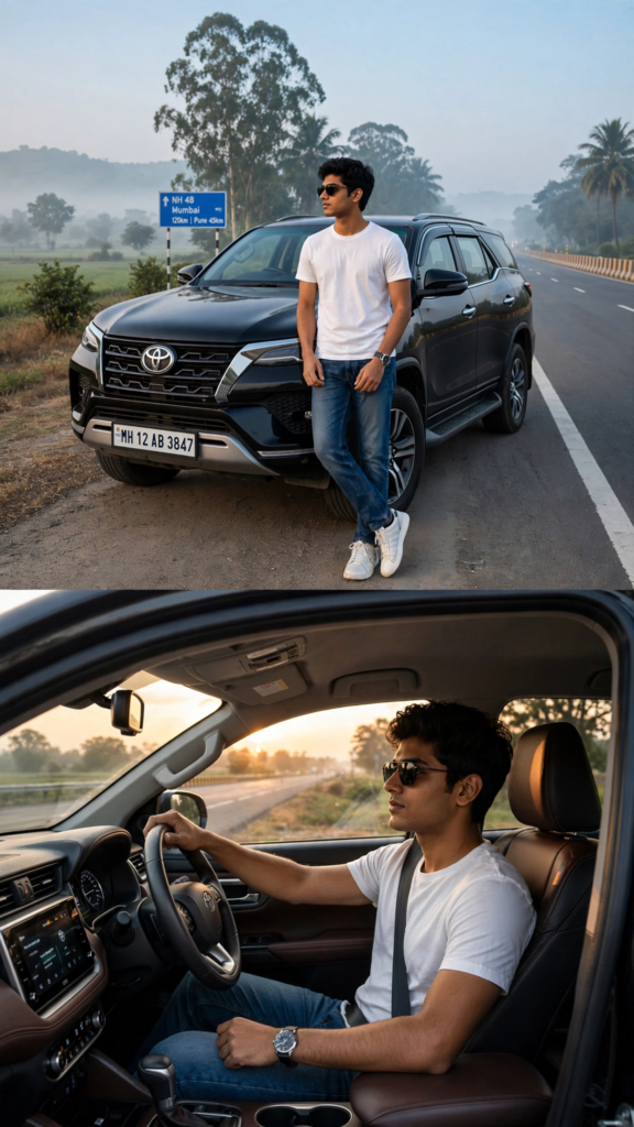 propose prompt Gemini AI photo Indian road trip car prompt for Gemini AI